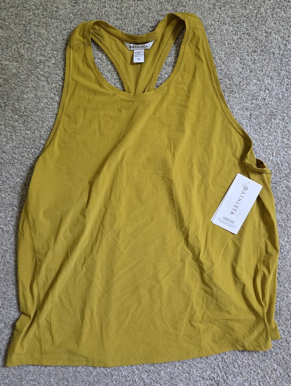 Athleta Mustard Yellow Racerback Tank Top